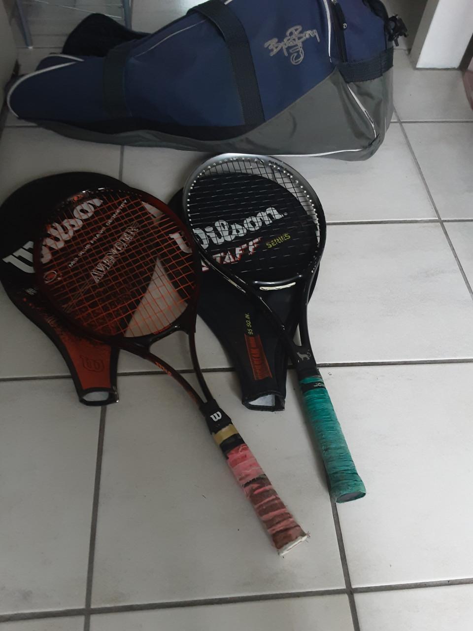 Tennisrackets met tennistas