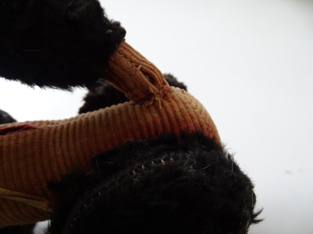 Oude Vintage Poedel Knuffel pop hond