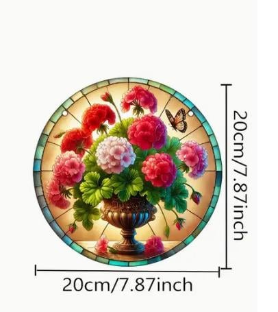 Raamhanger pot met Geraniums