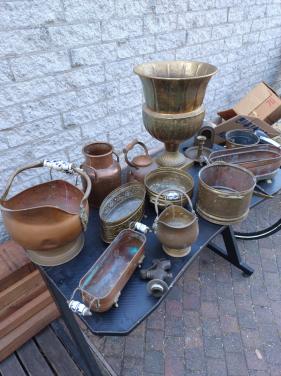 Koperen en bronzen potten
