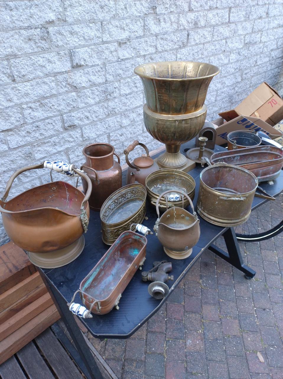 Koperen en bronzen potten
