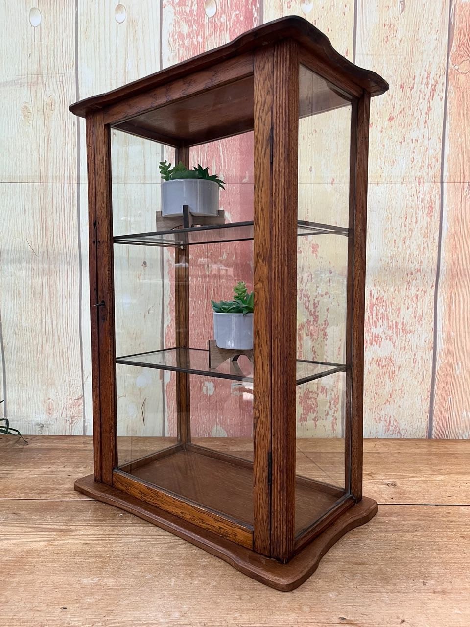 Oud Eiken Vitrine kastje No 733