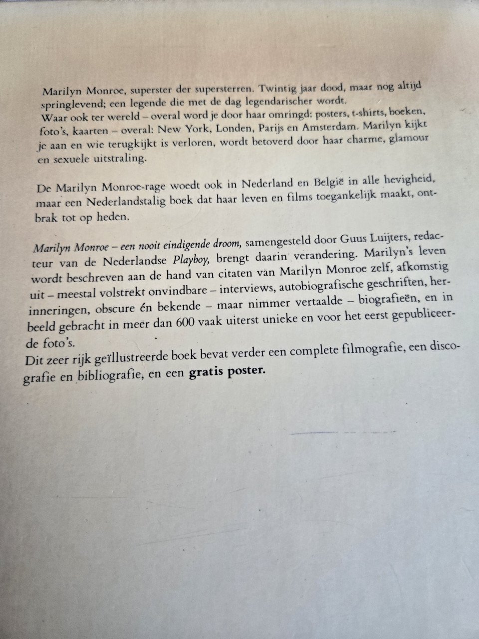 Marilyn Monroe 2 Boeken  Een nooit eindigende droom inclusief poster