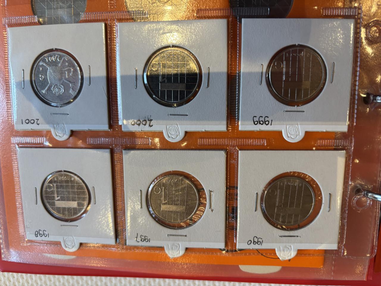 Map Nederlandse munten Beatrix van 1980 tot 2001