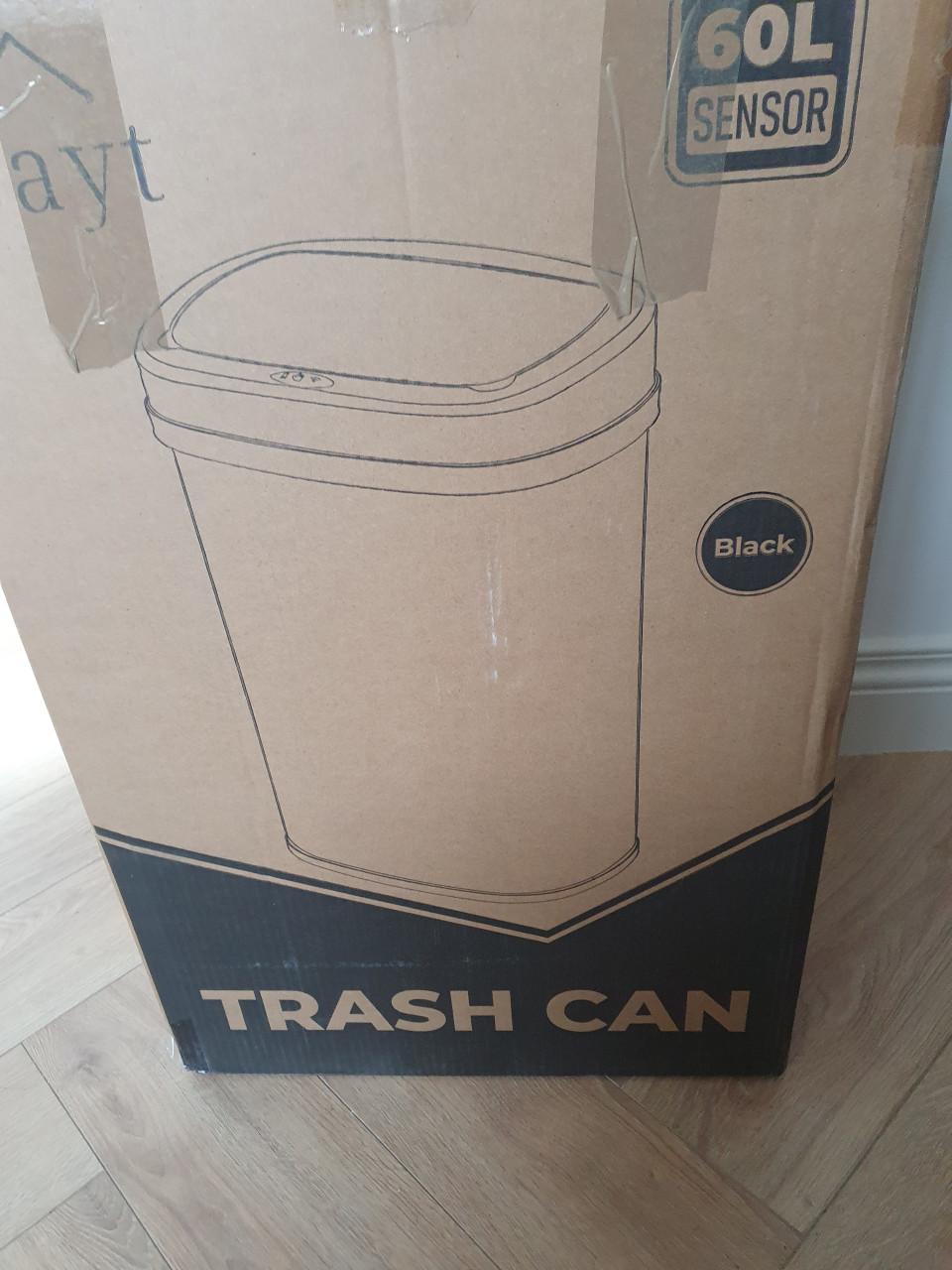 Zwarte Bayt prullenbak 60 L met sensor |gebruikt, werkt goed