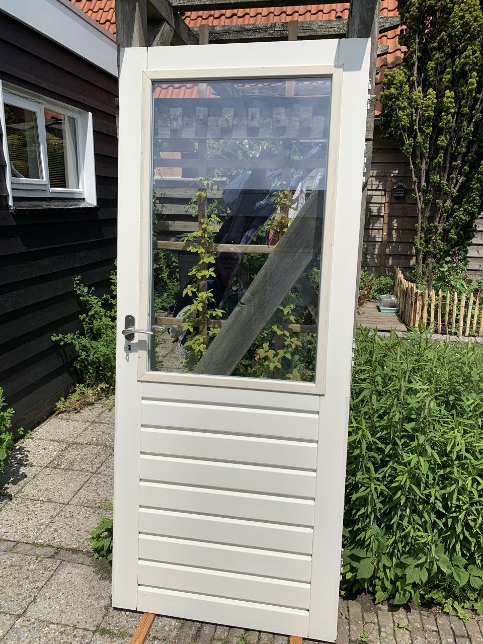 Buitendeur - Merbau hardhout - HR++ glas - 83 x 201,5 cm - ZGAN