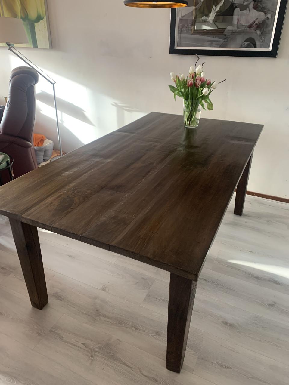 Eettafel 1,90 lang 1,00breed