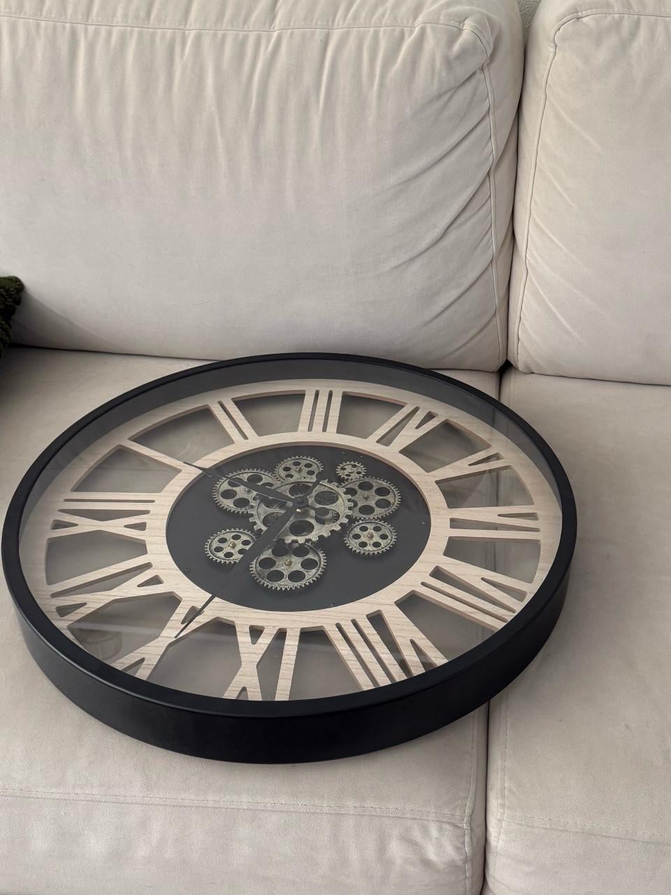 Industriele wandklok “Roman Vintage Metal”