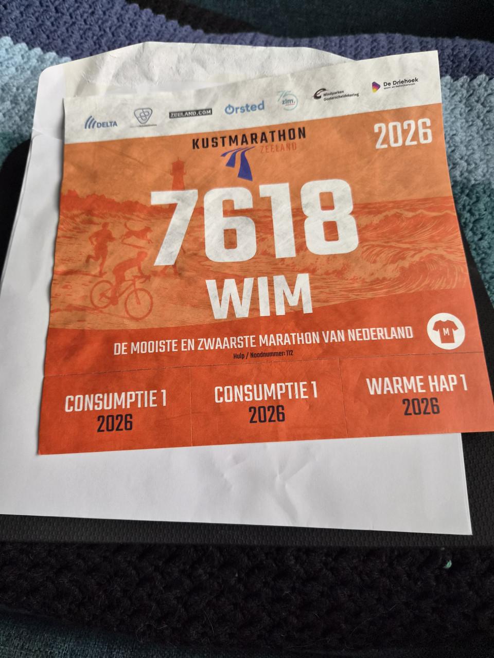 Startbewijs Wandelmarathon