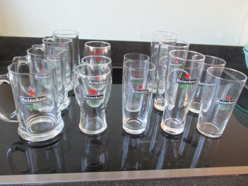 15 heineken glazen