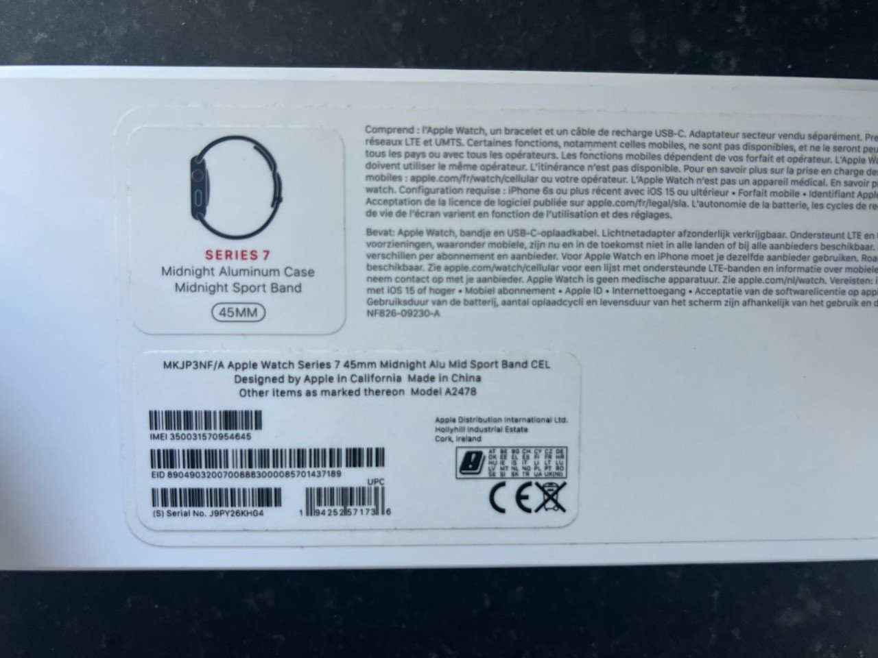 Apple watch 7 45 mm midnight CEL