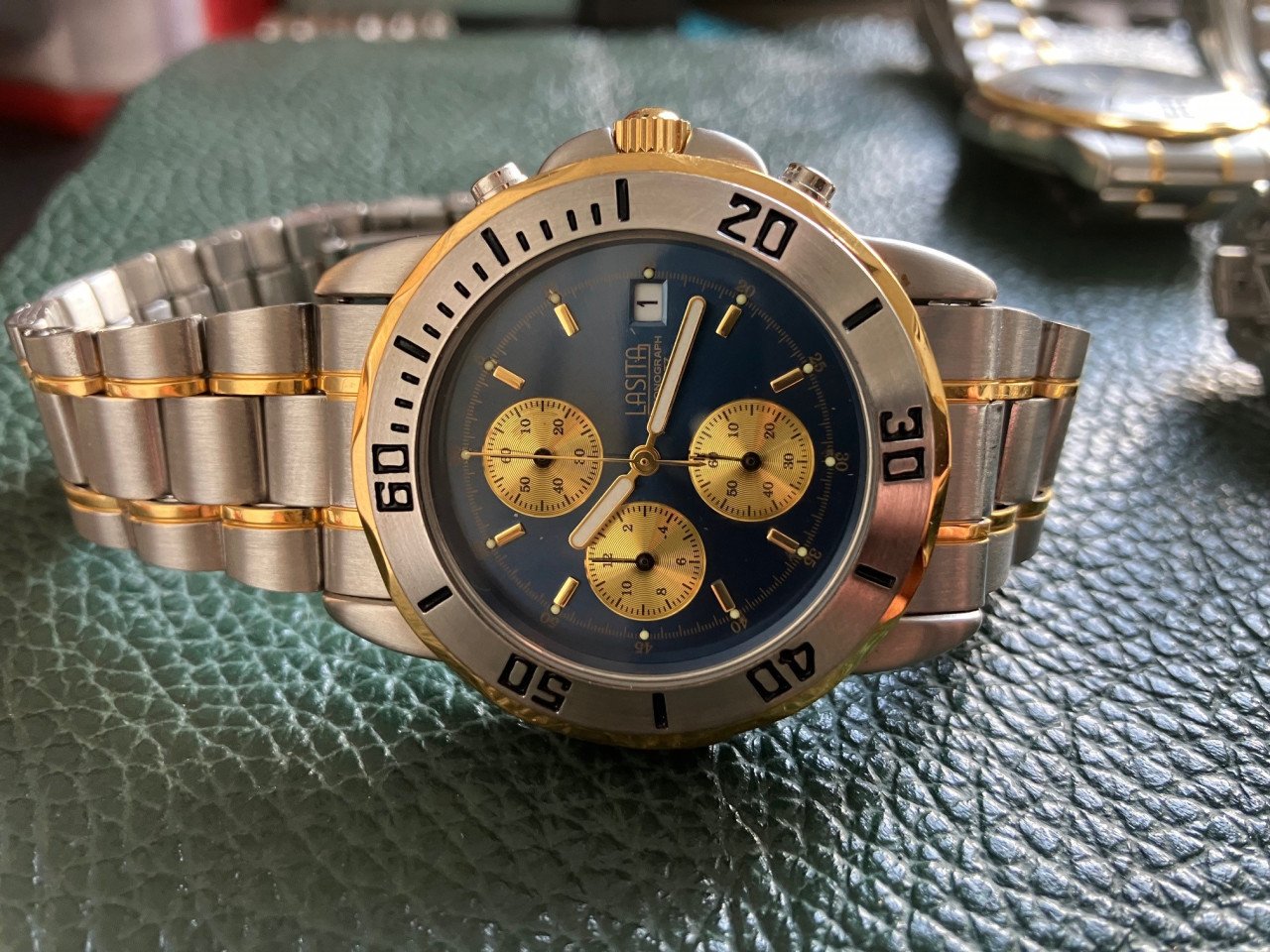 Lasita chronograph quartz horloge, 10 stuks, NOS