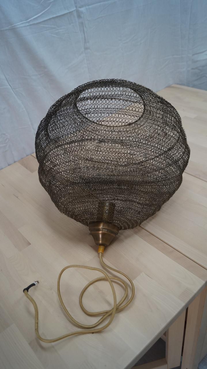2 draad gevlochten soepele hanglampen messing kleur.