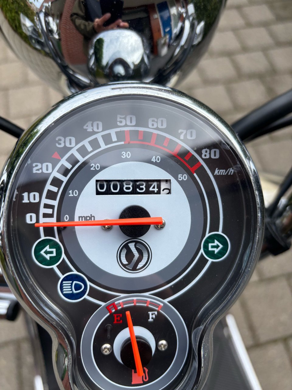 Snorscooter buitenkans!
