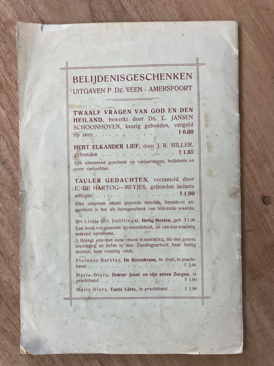 Boekje 12 vragen van God den Heiland