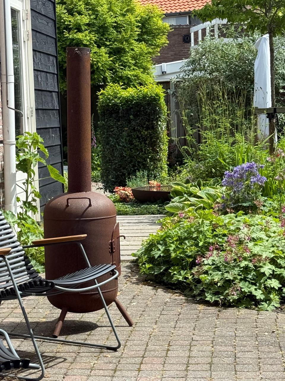 Terraskachel buitenhaard staal