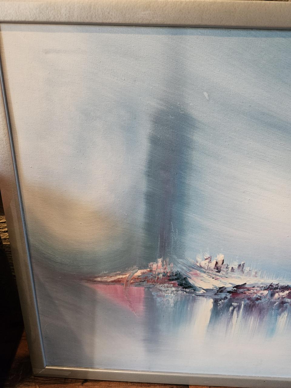 Abstract Schilderij Gesigneerd Pat Larsen, mooie effecten
