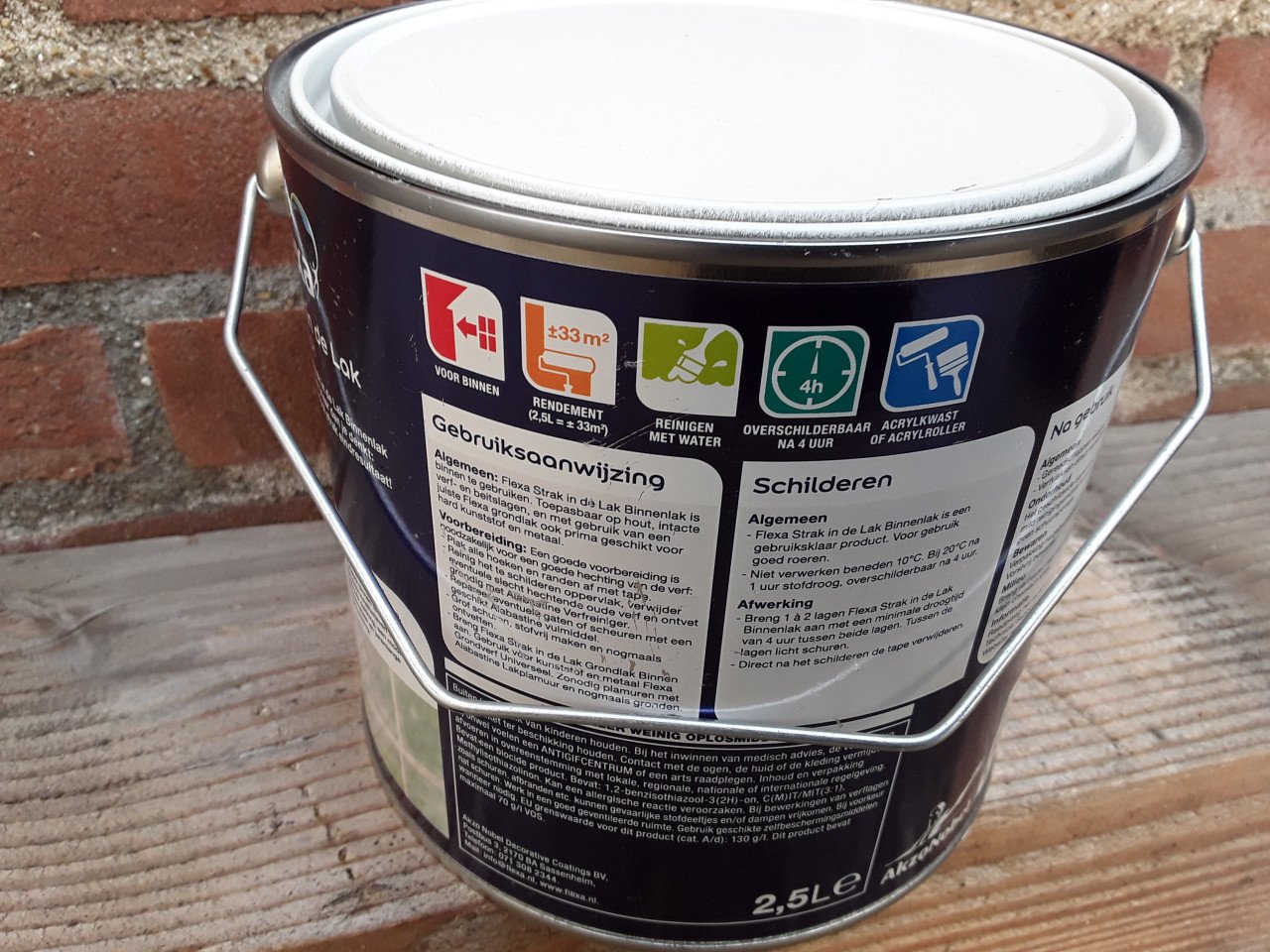 Flexa Strak In De Lak Zijdeglans Wit 2,5 Ltr.