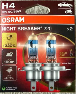 OSRAM Night Breaker 220 H4 Autolampen 12V 60/55W (2 stuks)