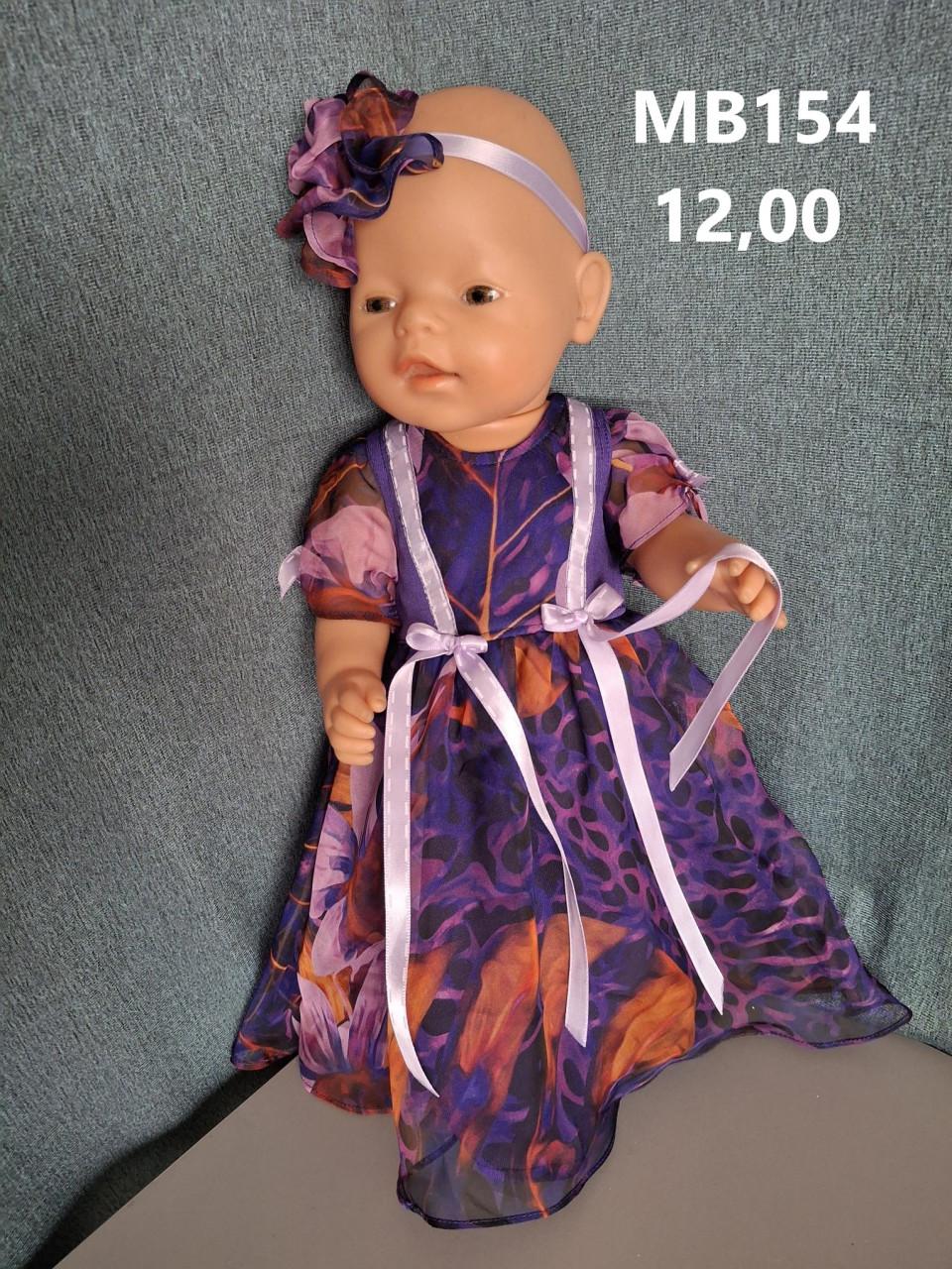 Poppenkleertjes baby born. Feestjurk. Opbrengst KiKa.