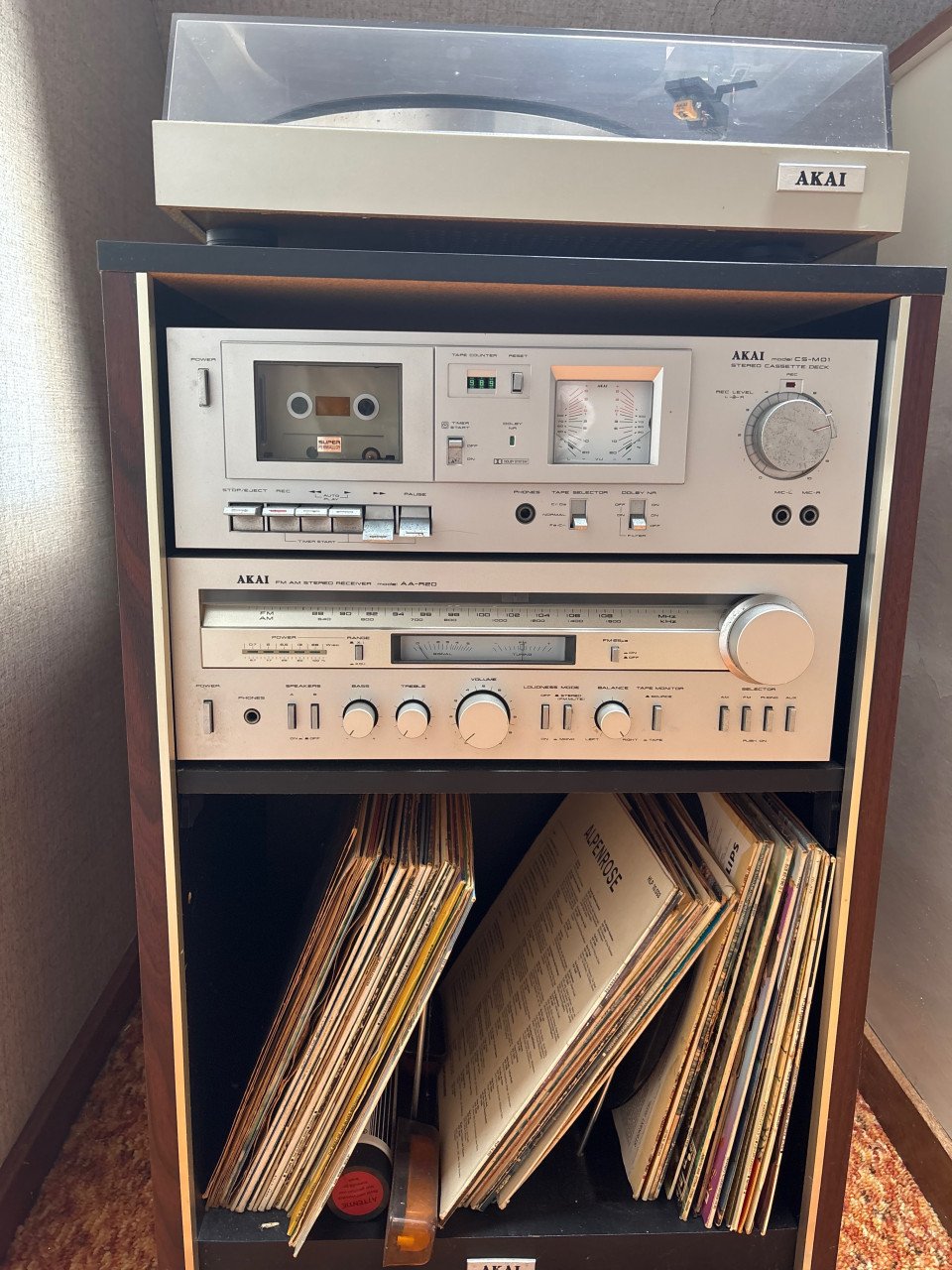 Radio cassette platenspeler