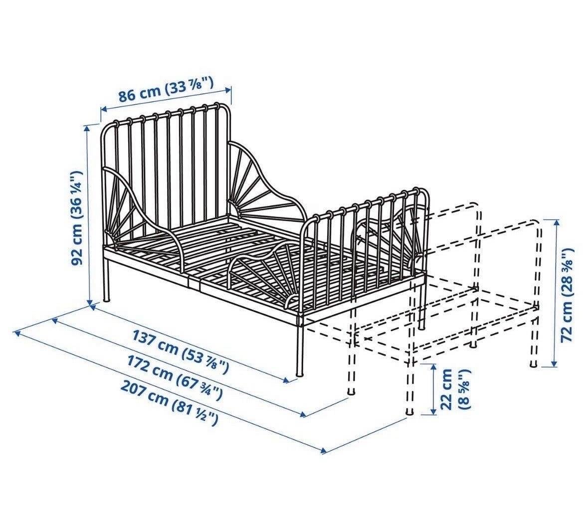 Ikea Minnen meegroeibed een persoons