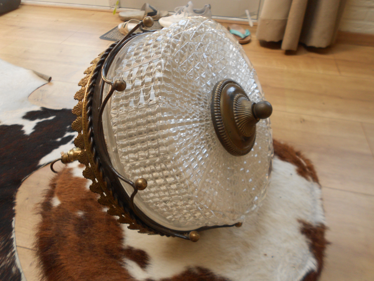 Antieke zware hallamp hal lamp plafondlamp
