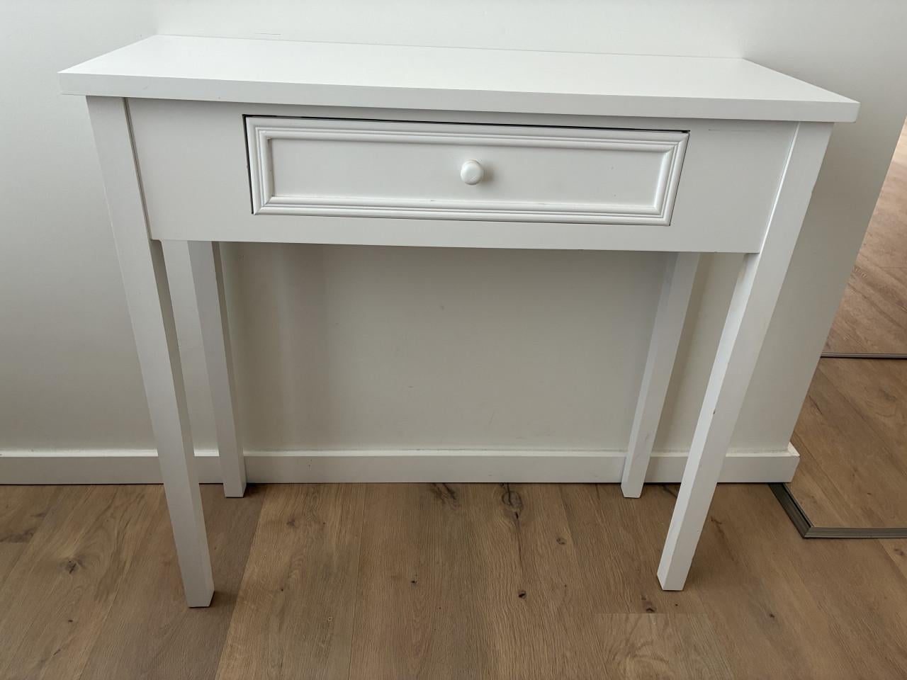 Zijtafeltje, wit. 80x20x78