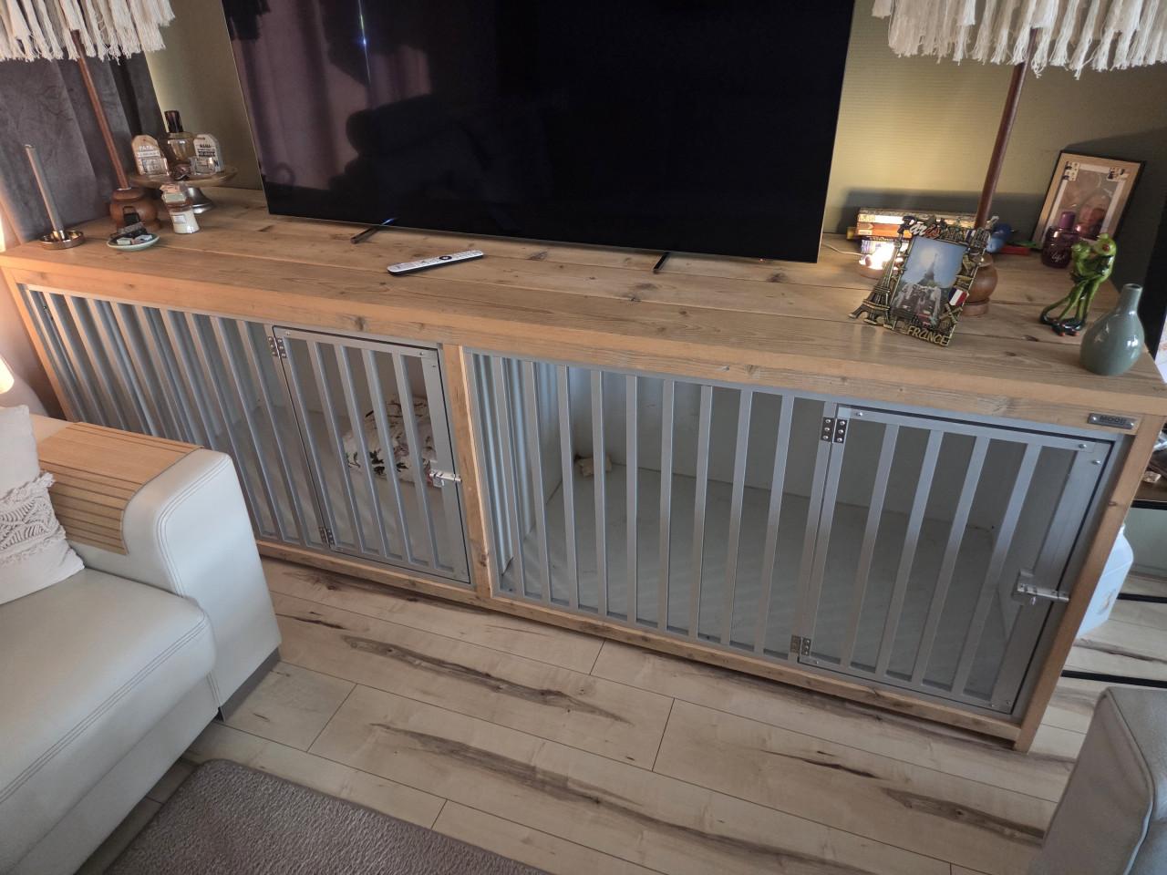 Steigerhouten hondenbench
