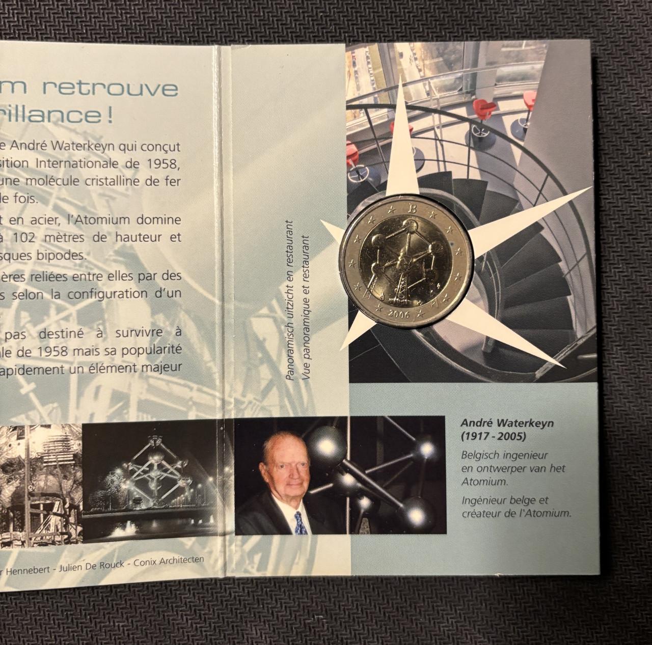 Coincard België 2 euro Atomium