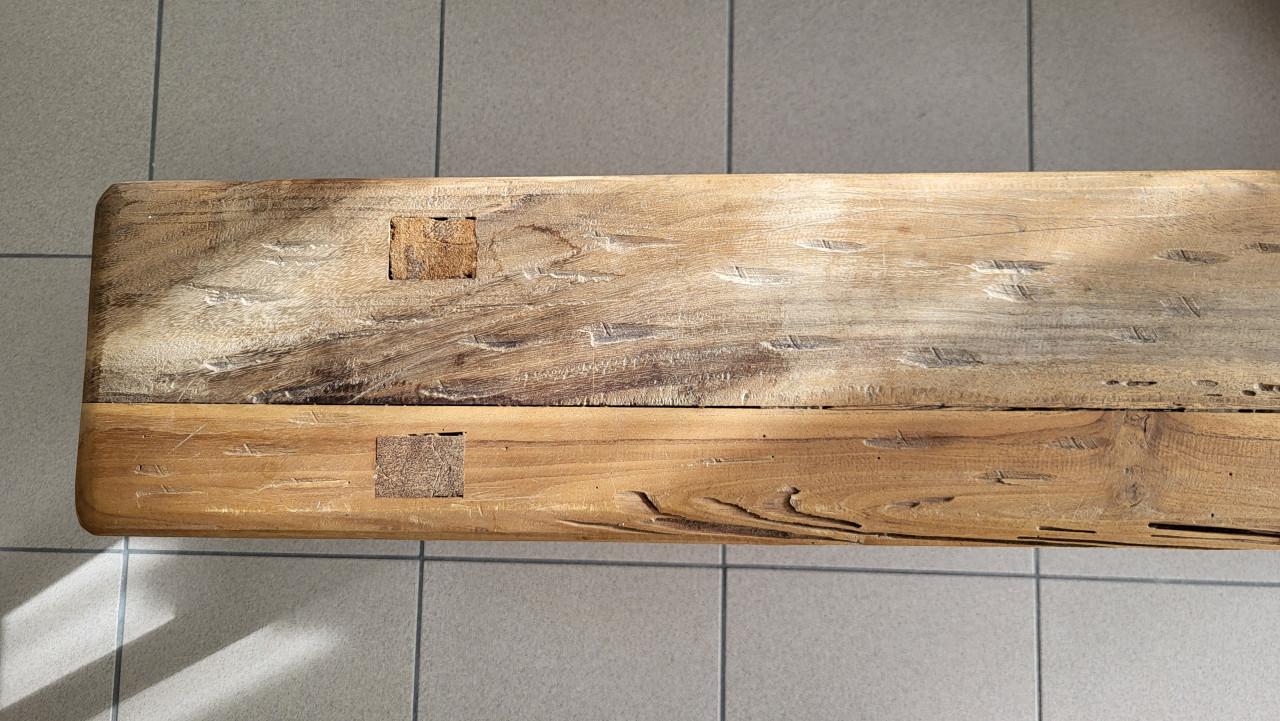Houten bankje landelijk rustiek