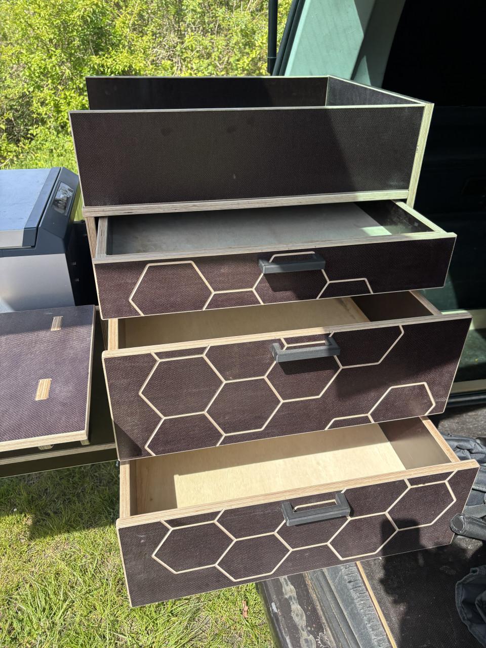 Universele Buskeuken/Camperbox +80L Koelbox | Berken Multipl