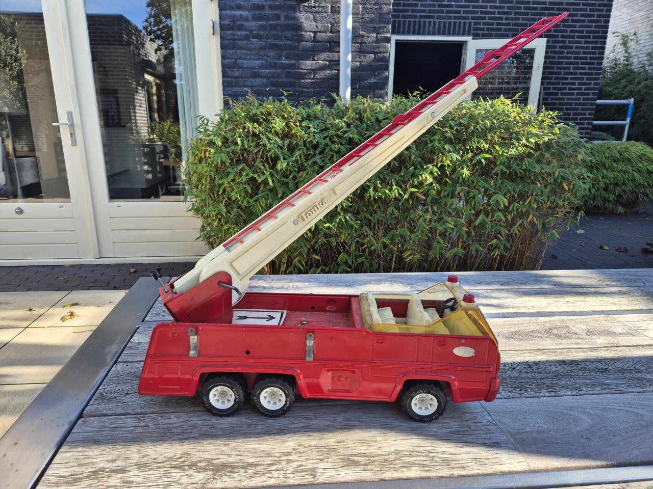 Tonka brandweerauto jaren zeventig gekocht in de VS.