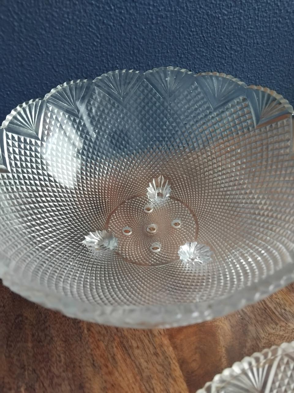 VERKOCHT! Antiek Fruittest / Waaierglas