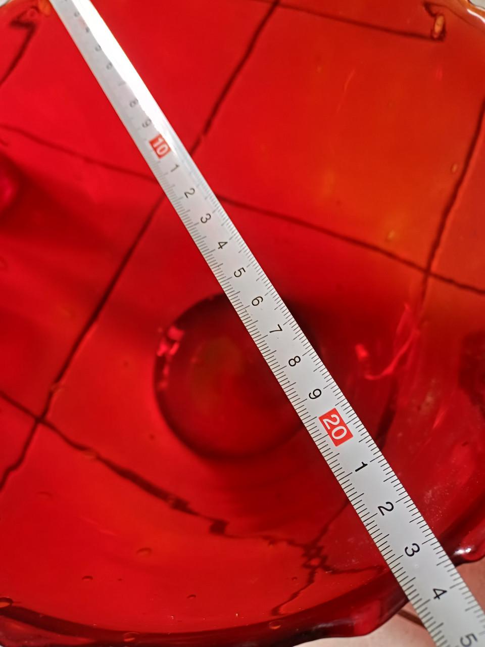 Rood glas decoratie.