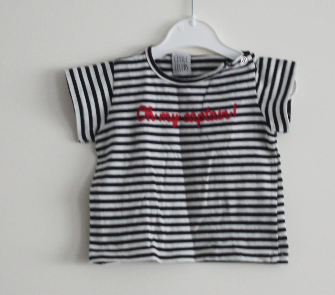 Zwart wit gestreept tshirt  maat 68