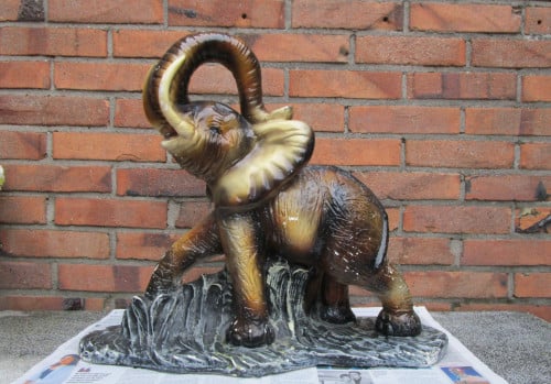 Vintage Olifant van Gaggini.Silvio. 75. Afm: 52 X 14 X 45.