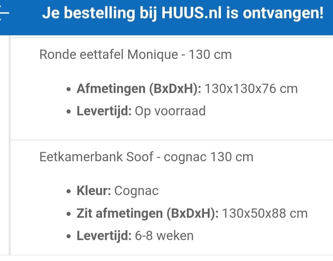 Ronde eettafel met eetbank