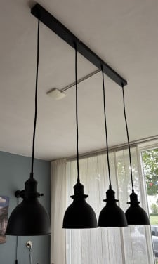 Te Koop zwart/goud hanglamp