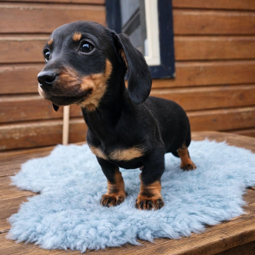 Black and tan teckel reutje