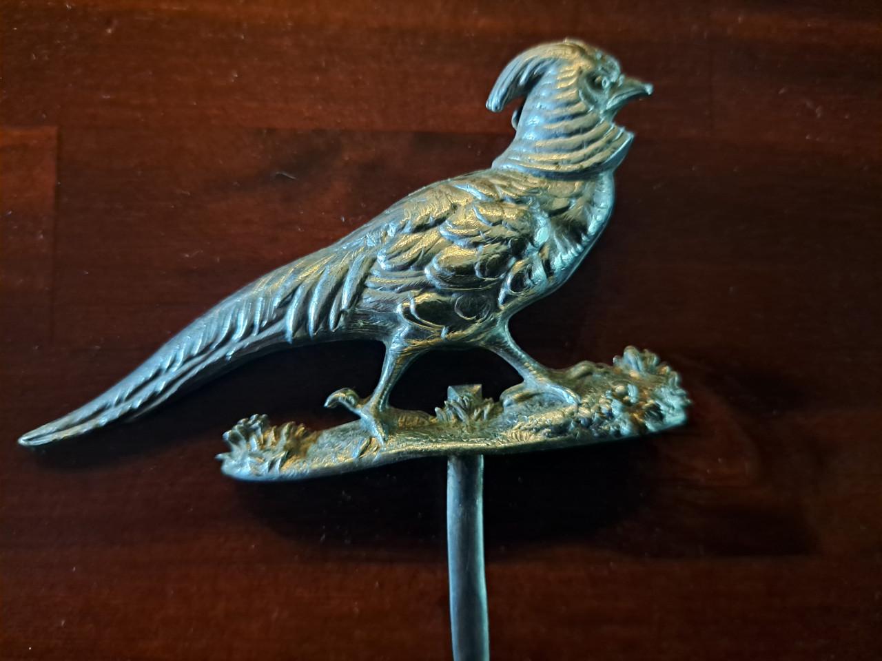 Verzilverde antieke vleespen / spies