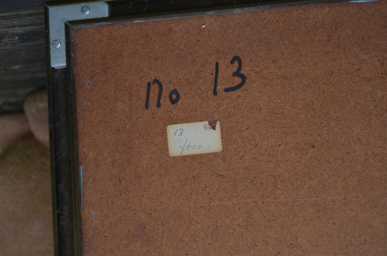 Leuke pastel '4 reigers' gesign. gedat. goede staat