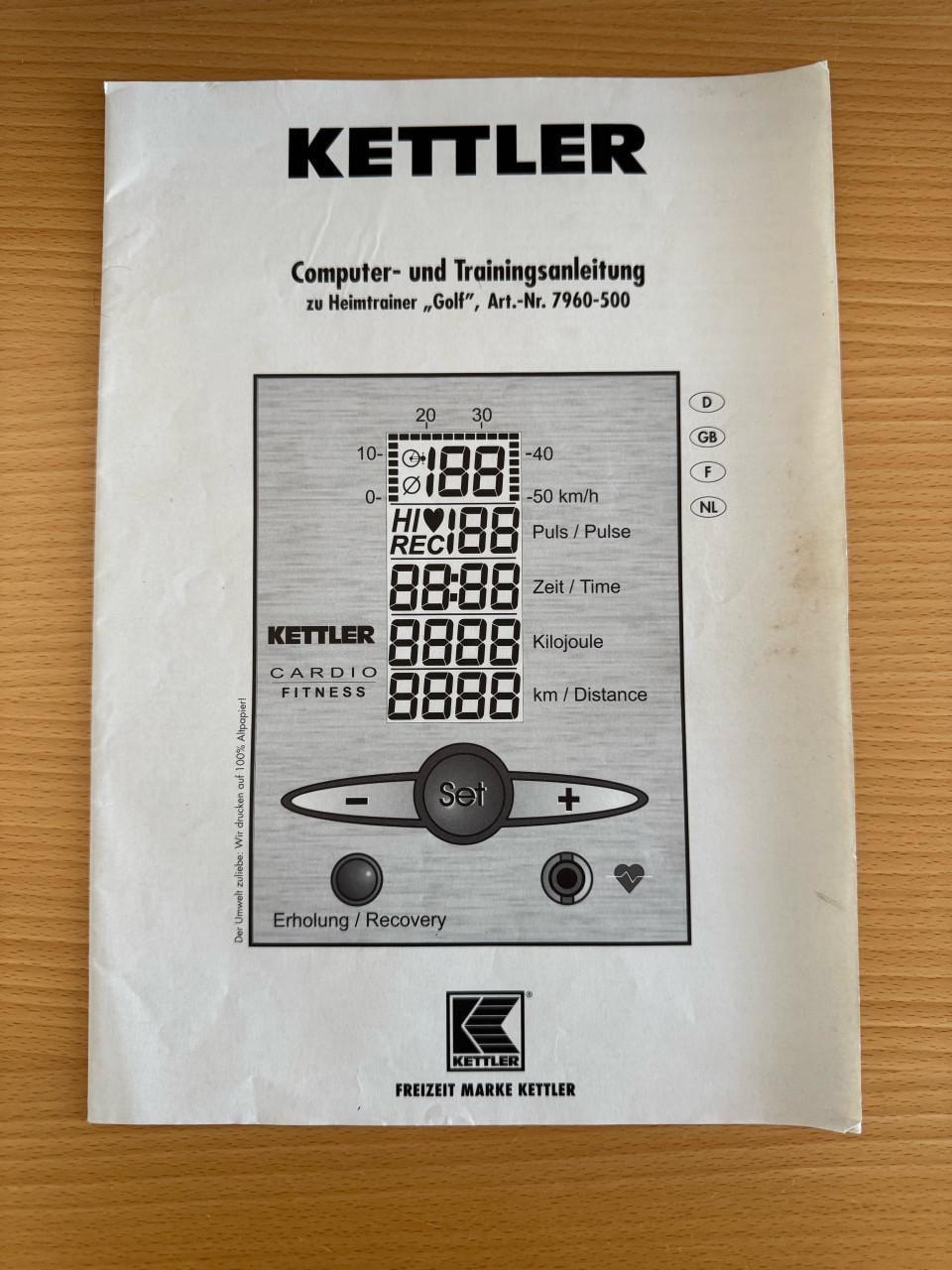 Hometrainer Kettler Golf - Cardio Fitness