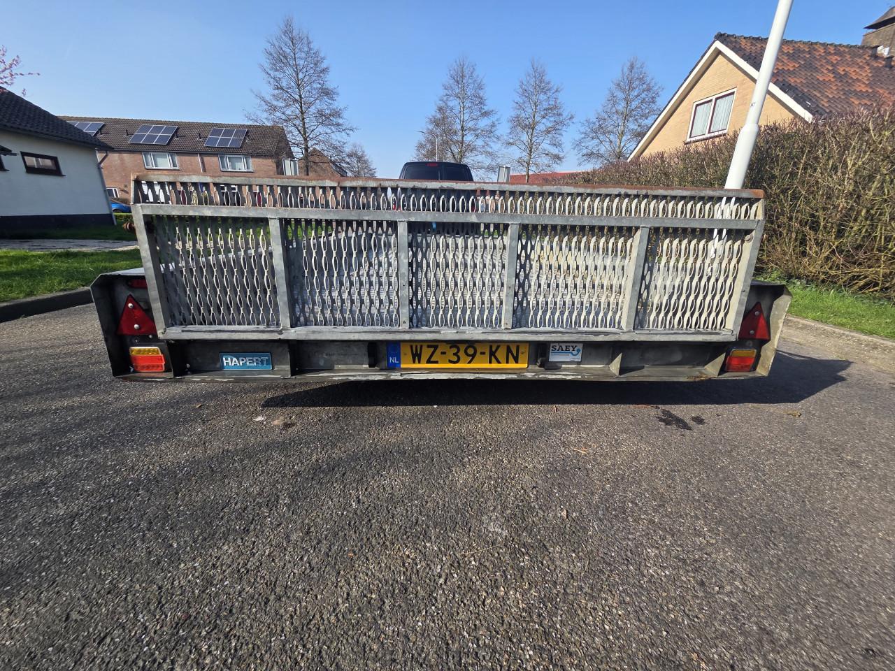 Hapert machine/autotransporter 1m90 x 4m25 2700kg