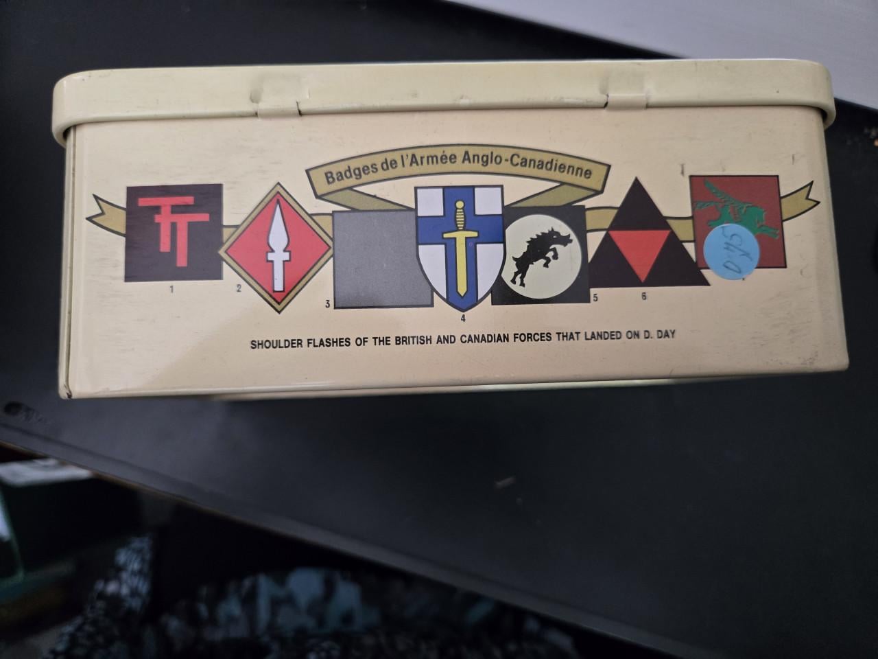 D-Day 1944-1994 viering koektrommel,. 19.5x12.5x7.5 cm