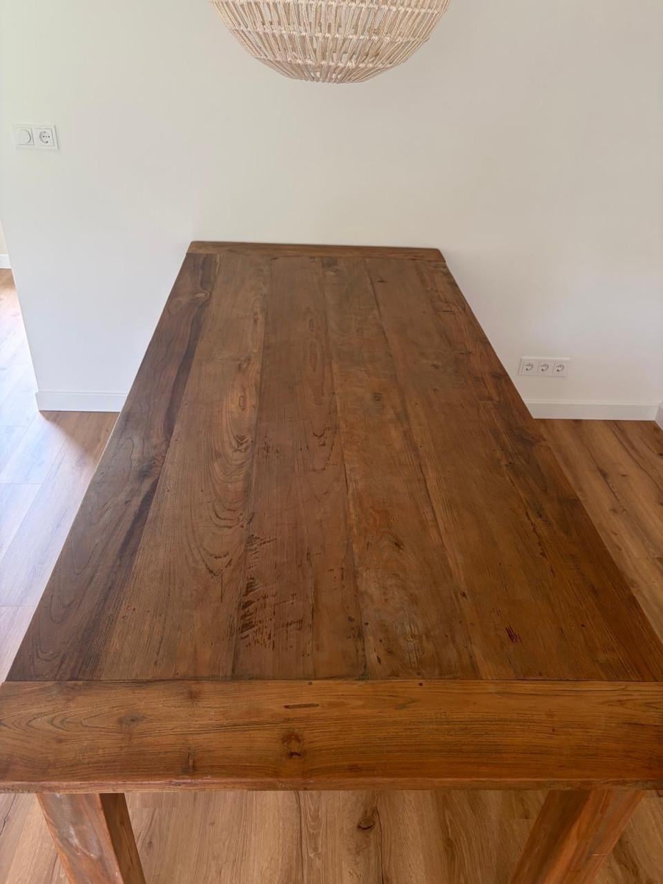 Mooie teakhouten eettafel