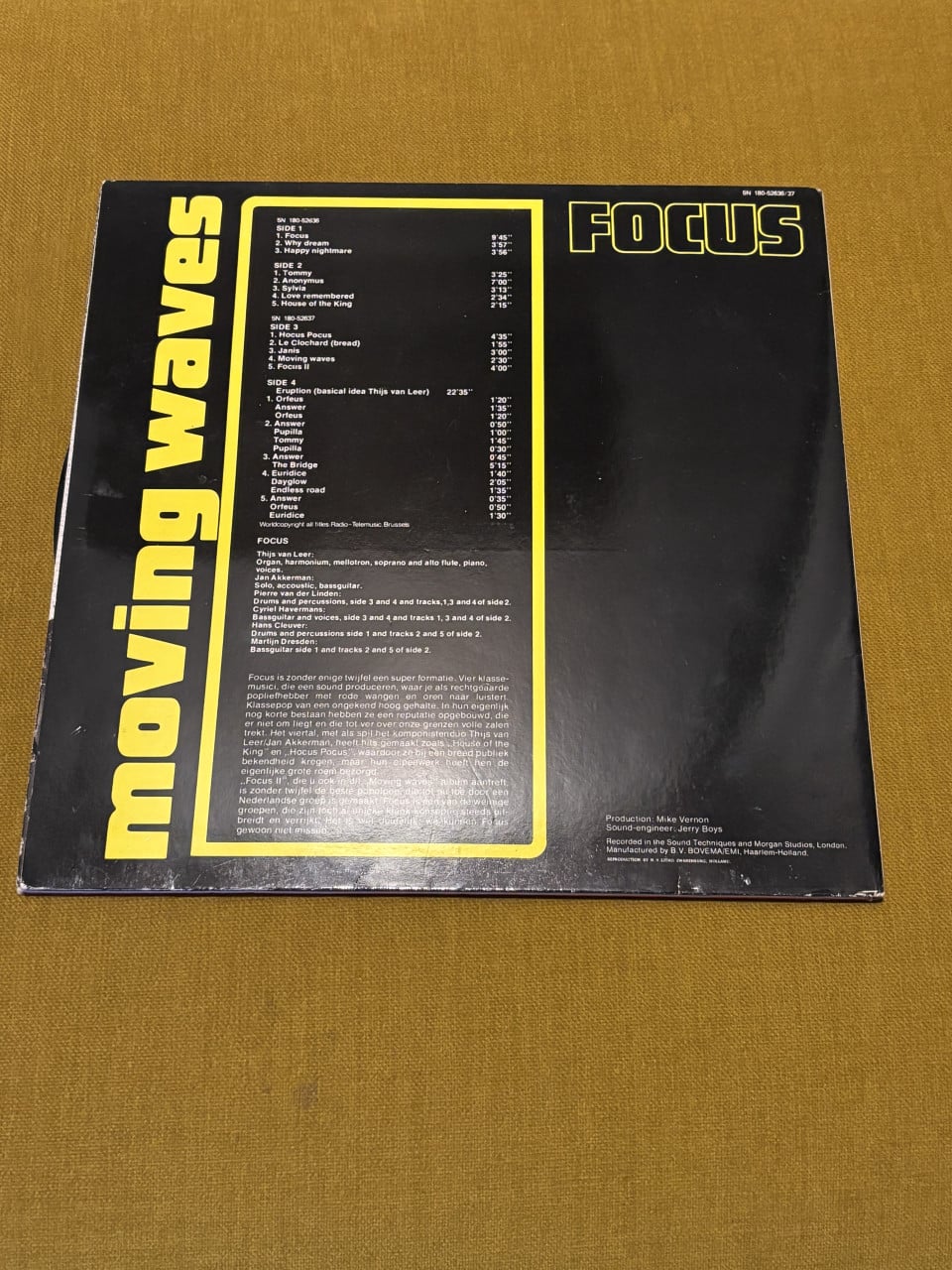 Focus - Moving Waves (Dubbel-LP, Originele Persing)