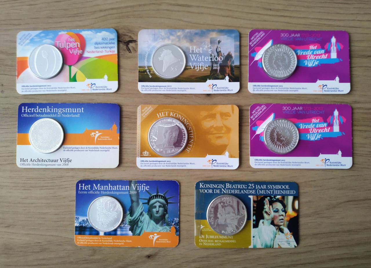 Verzameling herdenkingsmunten Nederland