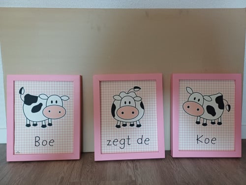 Boe zegt de koe lijstjes