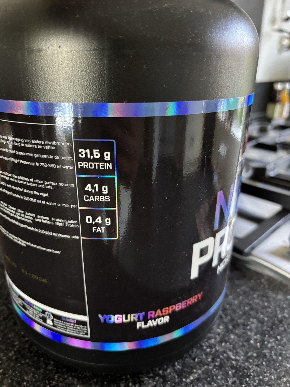 XXL Night Protein Micellar Caseïne Yoghurt / Framboos NIEUW
